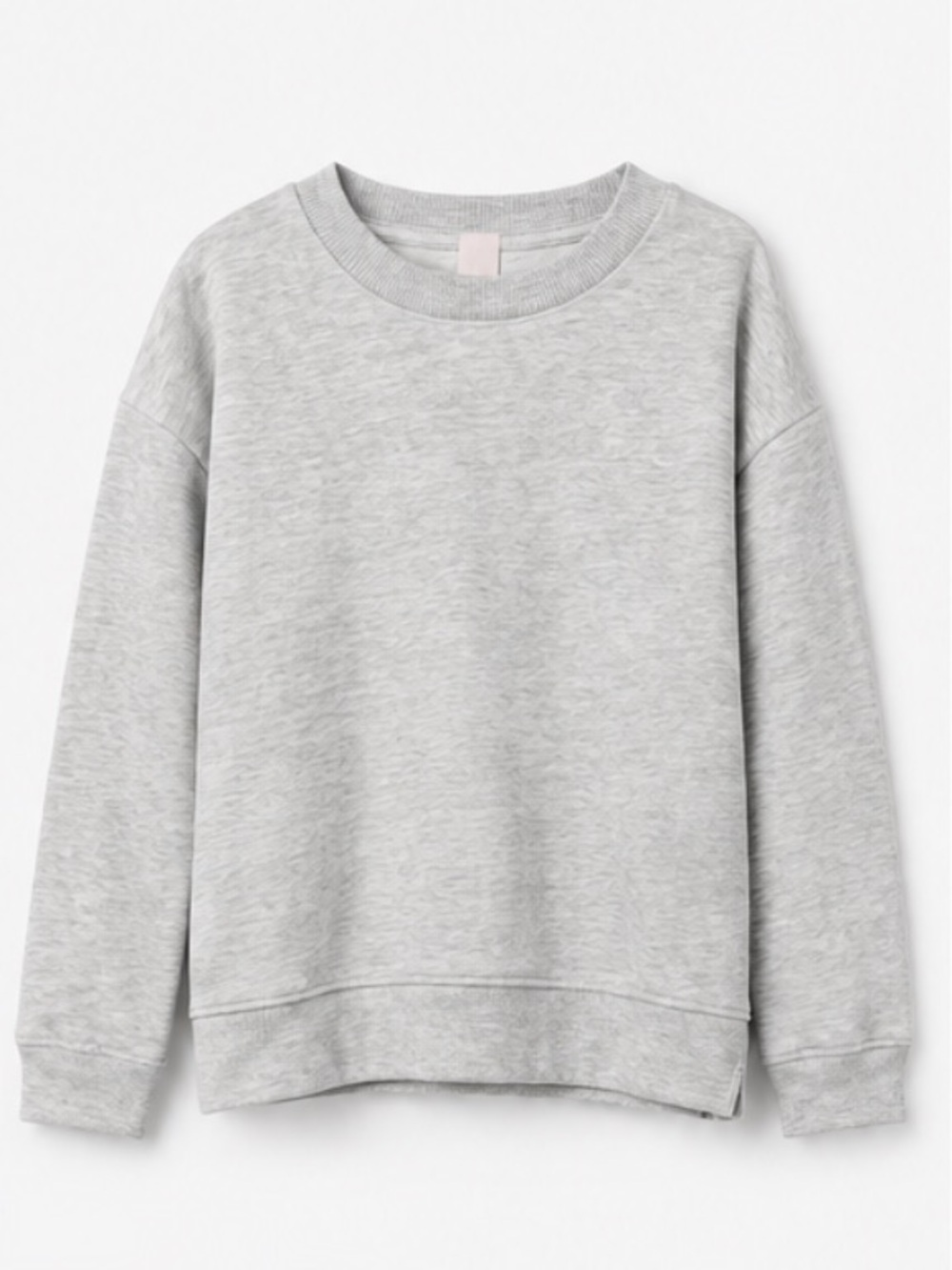 Kids oversized Light Heather Gray Crewneck Sweater